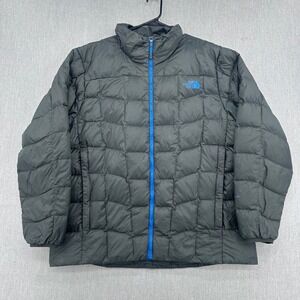 The North Face Puffer Jacket Mens XL Black 800 Fill Down Quilted Full Zip